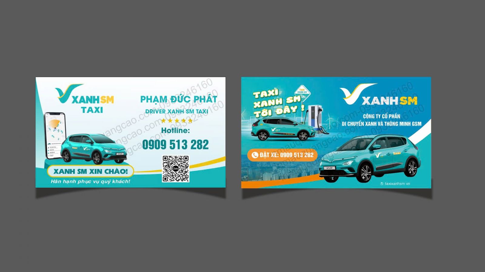 In danh thiếp taxi xanh SM - in danh thiếp giá rẻ Bình Dương