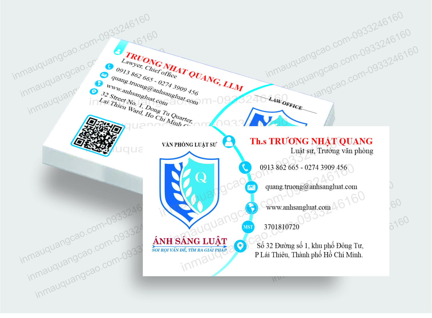 Mẫu card visit cty luật - in card visit Lái Thiêu Bình Dương TPHCM