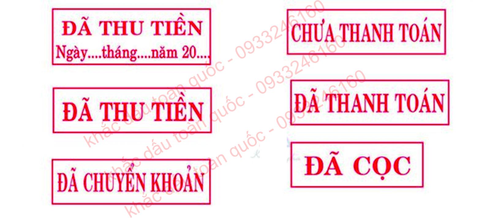 Khắc mộc đã thanh toán, mộc tên, mộc chức vụ giá rẻ tại Bình Dương
