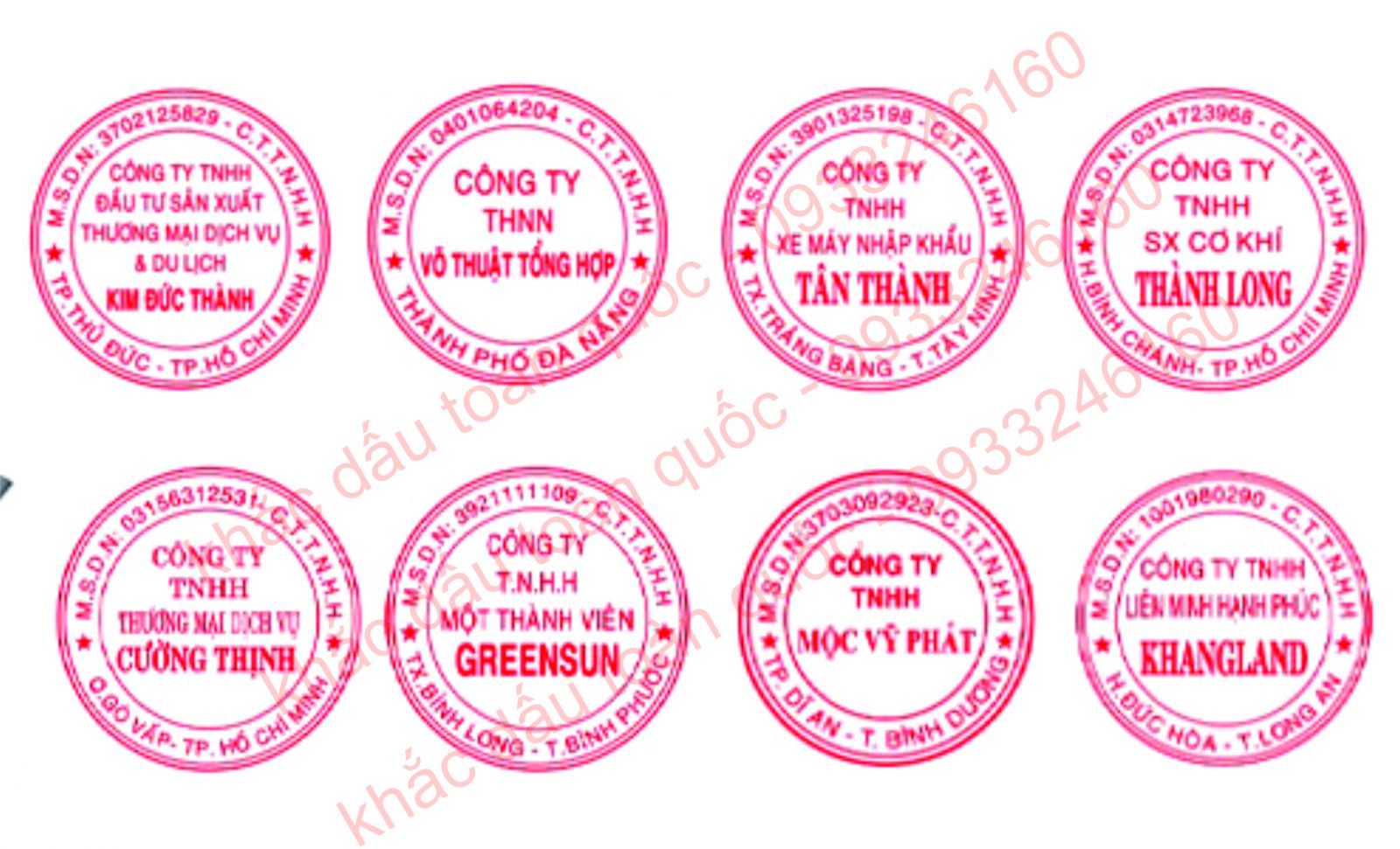 Khắc mộc khắc dấu tròn doanh nghiệp cty giá rẻ Bình Dương