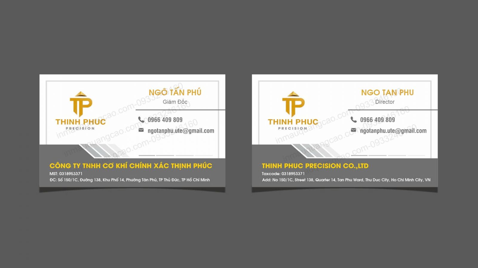 In danh thiếp công ty giá rẻ tại Bình Dương HCM