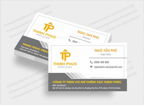 MẪU CARD VISIT CÔNG TY CƠ KHÍ