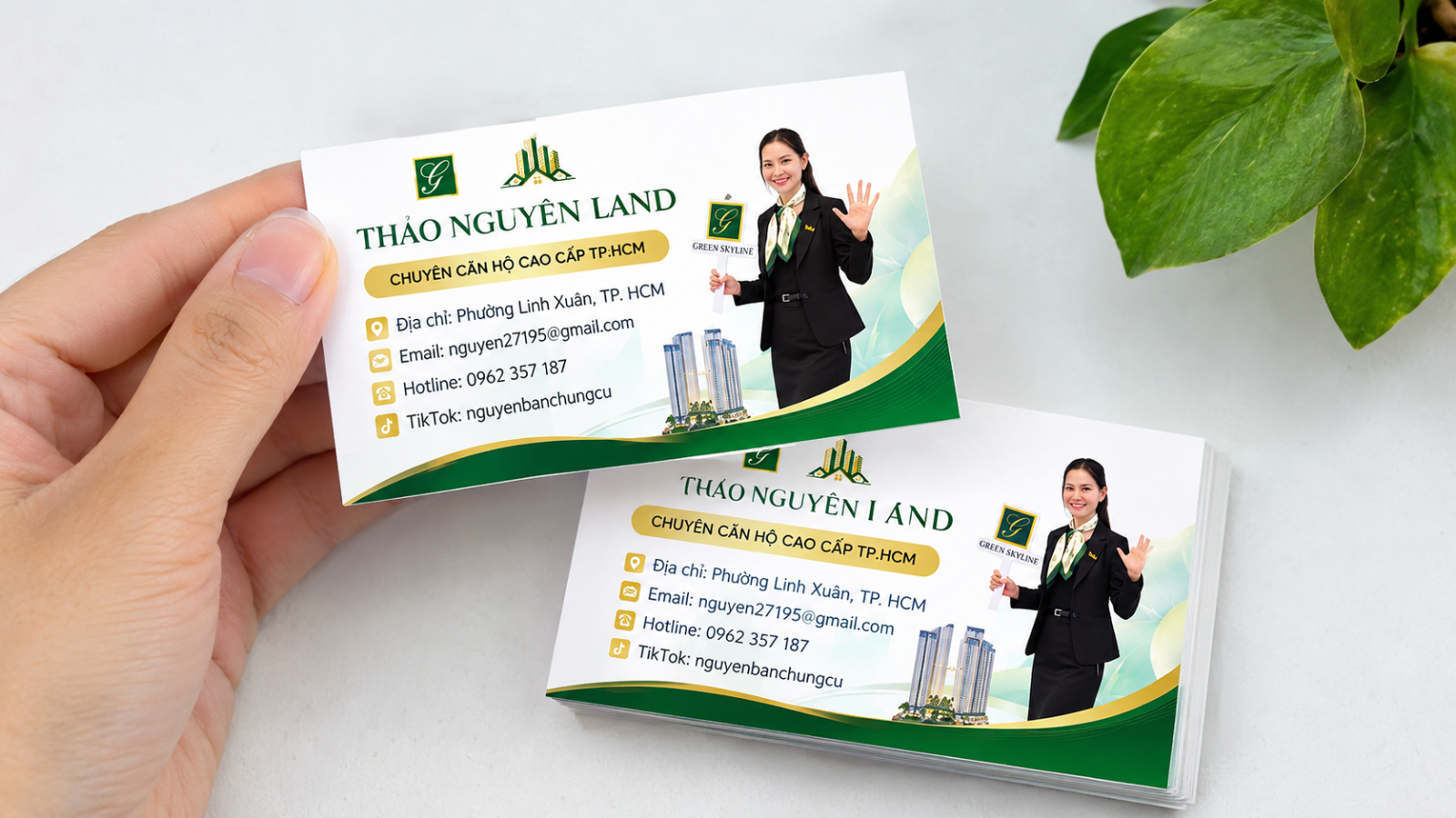 Mẫu card visit danh thiếp công ty Bất Động Sản - in card visit TPHCM