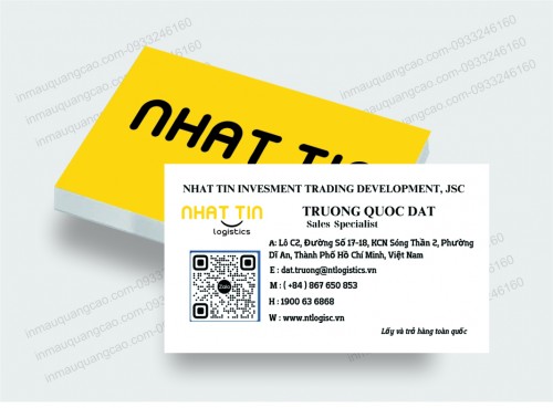 MẪU CARD VISIT CÔNG TY NHAT TIN LOGISTIC