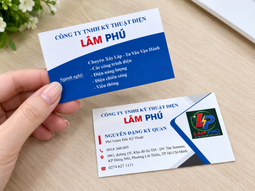 MẪU CARD VISIT CTY THIẾT BỊ ĐIỆN TẠI LÁI THIÊU TPHCM
