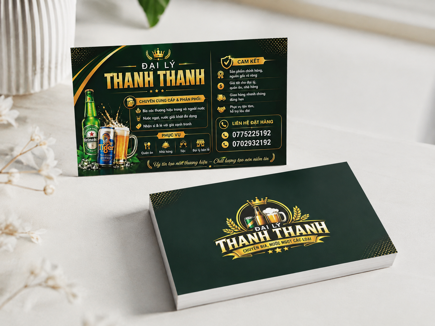 Mẫu card visit Đại lý bia nước ngọt - in card visit Bình Dương TPHCM Mẫu card visit Đại lý bia nước ngọt - in card visit Bình Dương TPHCM
