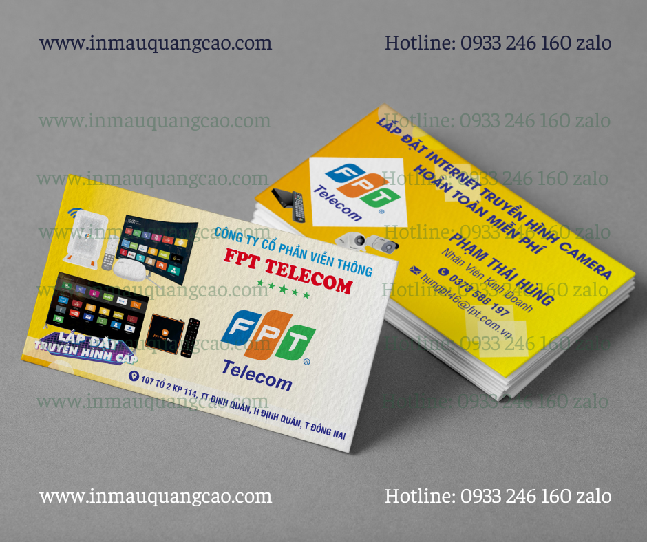 Mẫu card visit nhà mạng FPT - In card visit giá rẻ Thống Nhất Đồng Nai