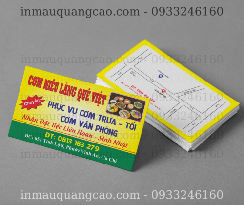 MẪU CARD VISIT QUÁN CƠM 