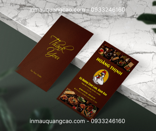 MẪU CARD VISIT QUÁN GÀ NƯỚNG