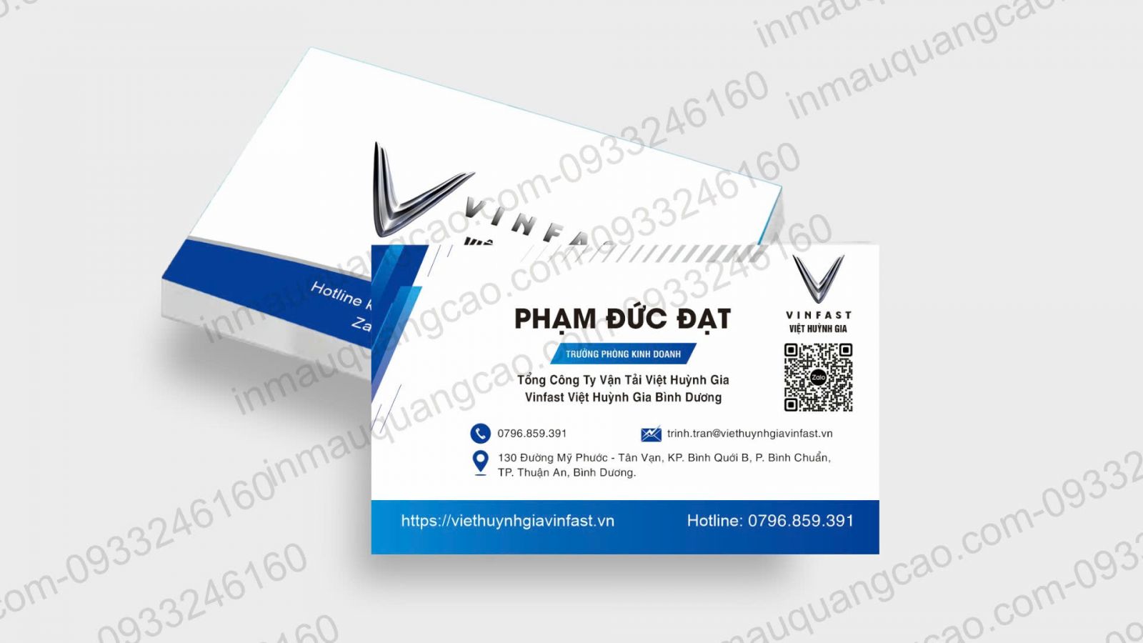 Mẫu card visit vinfast - in card visit Bình Dương