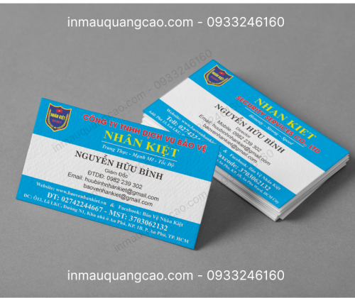 MẪU CARD VISIT CÔNG TY BẢO VE