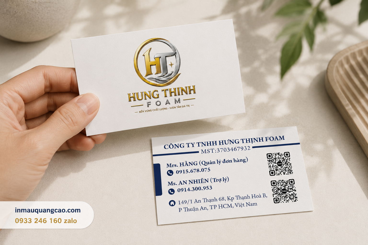 Mẫu card visit danh thiếp công ty - in card visit Bình Dương