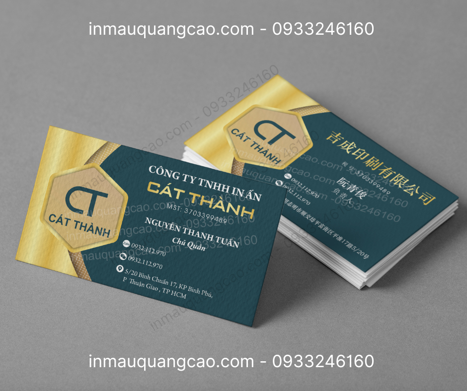 Mẫu card visit công ty cát tường - in card visit bình dương tphcm