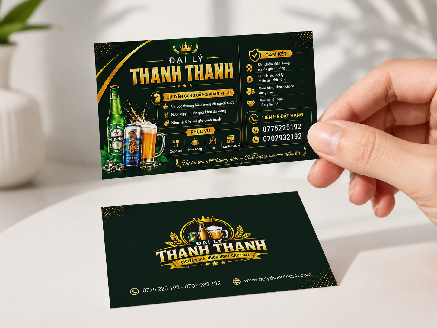 Mẫu name card đại lý bia nước ngọt, in name card Bình Dương TPHCM Mẫu name card đại lý bia nước ngọt, in name card Bình Dương TPHCM