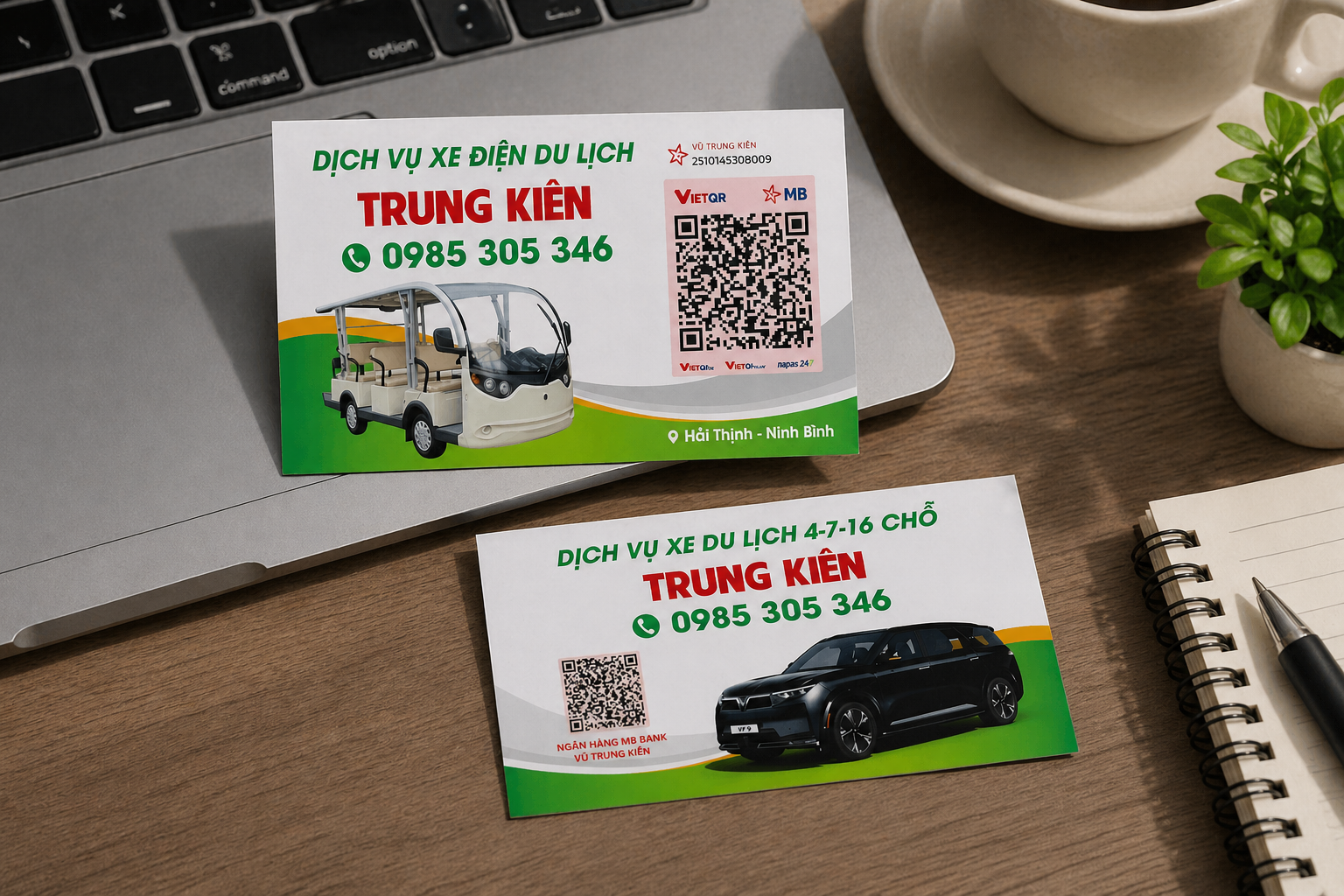 In name card dịch vụ xe Điện - in name card giá rẻ Bình Dương