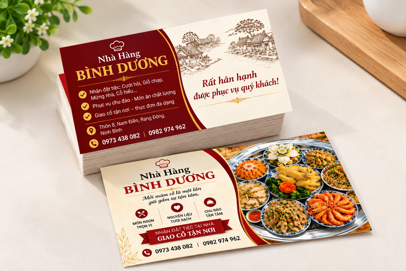 Mẫu danh thiếp nhà hàng Bình Dương - in danh thiếp giá rẻ Bình Dương TPHCM Mẫu danh thiếp nhà hàng Bình Dương - in danh thiếp giá rẻ Bình Dương TPHCM