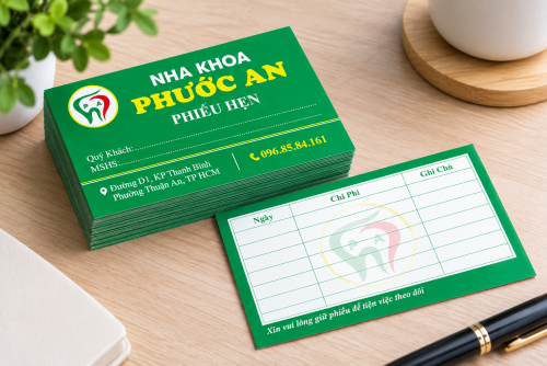 MẪU CARD VISIT PHIẾU HẸN NHA KHOA 