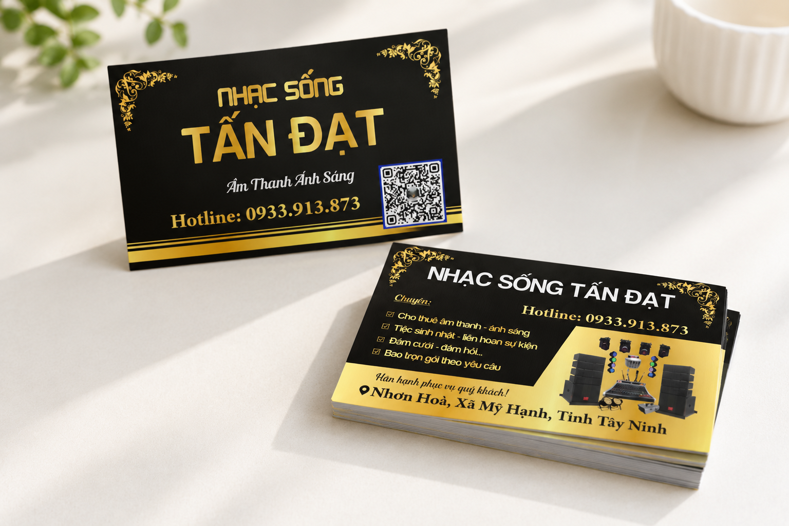 Mẫu danh thiếp nhạc sống đẹp - in danh thiếp Bình Dương TPHCM
