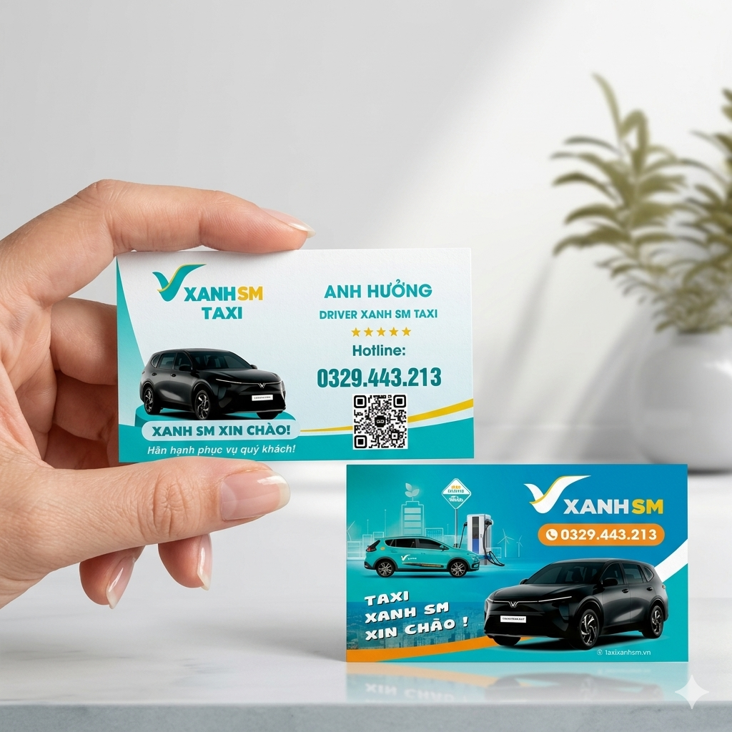 Mẫu danh thiếp Green SM - in danh thiếp giá rẻ Bình Dương