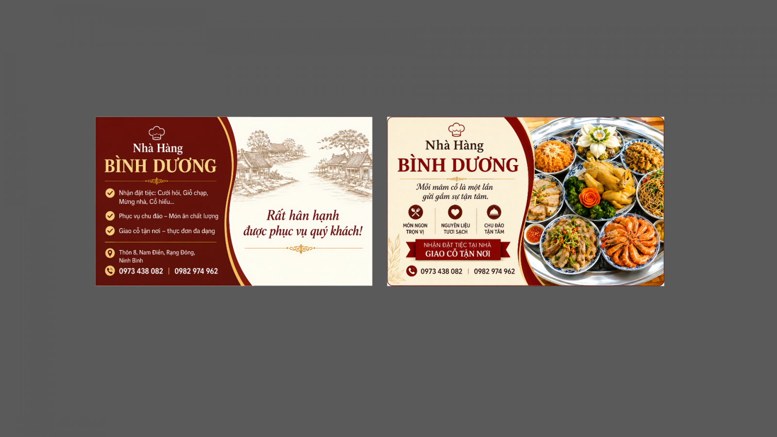 Mẫu name card nhà hàng Bình Dương - in name card Bình Dương TPHCM Mẫu name card nhà hàng Bình Dương - in name card Bình Dương TPHCM