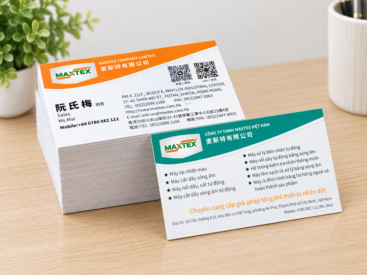Mẫu name card song ngữ - in name card An Phú TPHCM Mẫu name card song ngữ - in name card An Phú TPHCM
