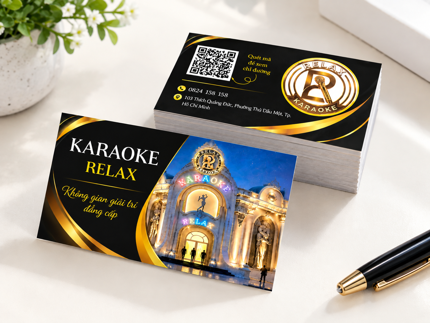 Mẫu name card quán karaoke - in name card giá rẻ Bình Dương TPHCM